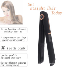 wireless rechargeable hair flat iron